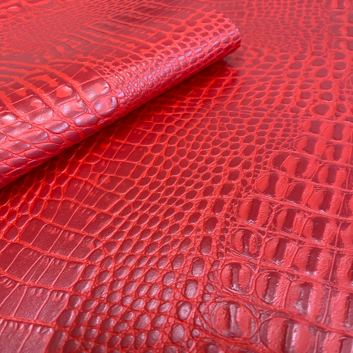 Red Marine Gator Vinyl Fabric - Fashion Fabrics LLC