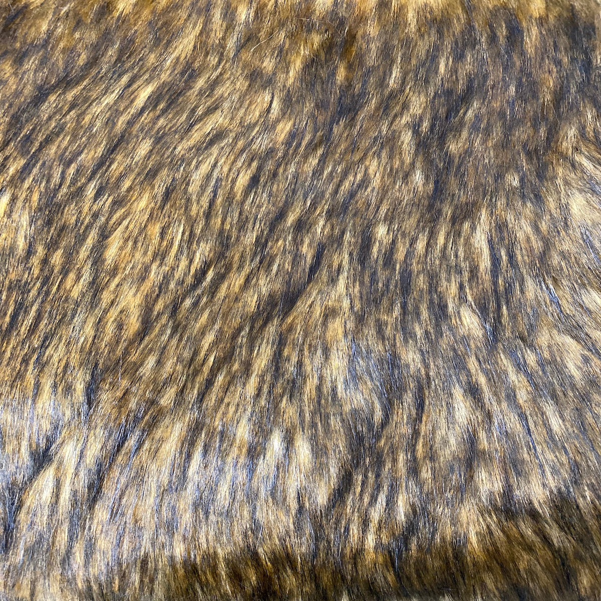 Camel Black Frost Tipped Husky Faux Fur Fabric - Fashion Fabrics LLC