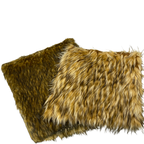 Camel Black Frost Tipped Husky Faux Fur Fabric - Fashion Fabrics LLC