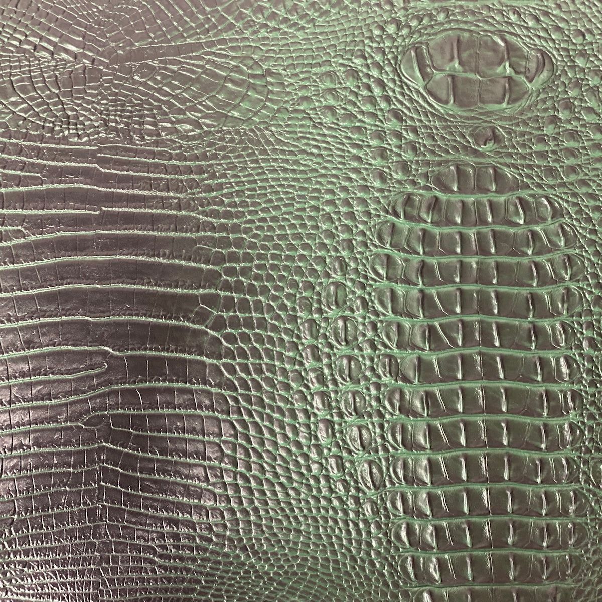 Hunter Green Amazon 3D Embossed Gator Faux Leather Vinyl Fabric - Fashion Fabrics LLC