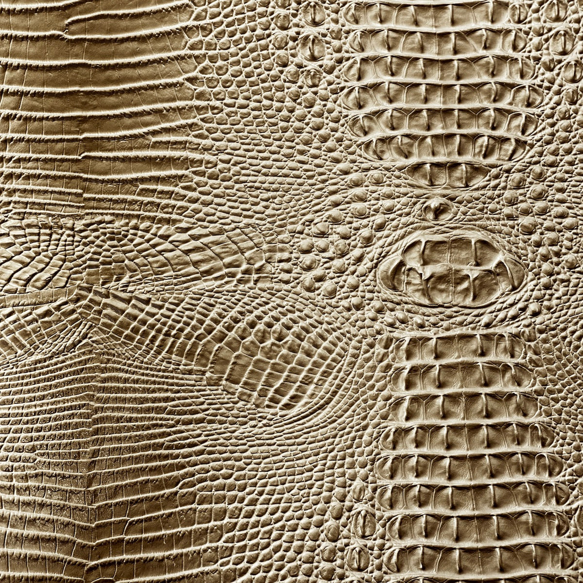 Beige Amazon 3D Embossed Gator Faux Leather Vinyl Fabric - Fashion Fabrics LLC