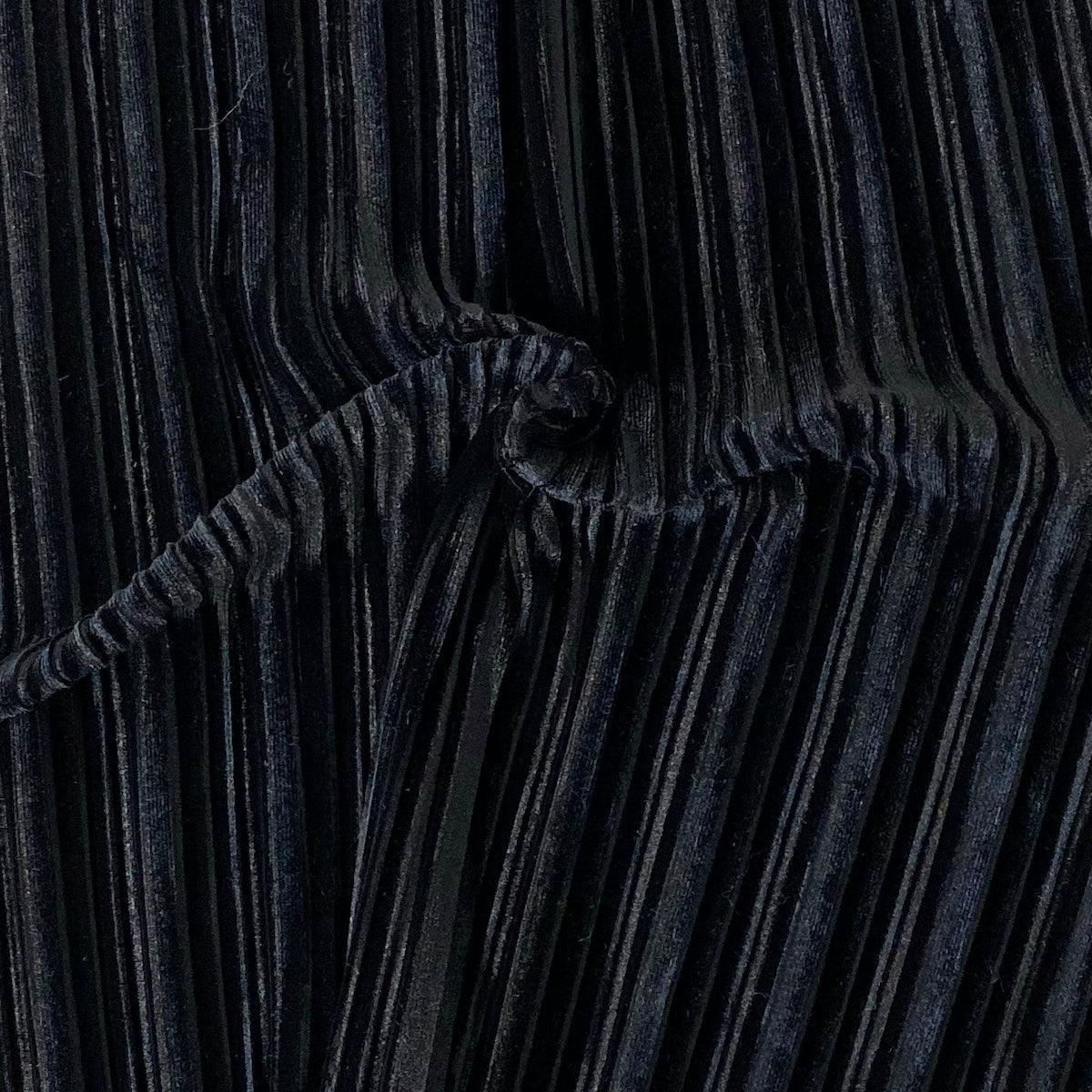 Black Pleated Stretch Velvet Fabric - Fashion Fabrics LLC