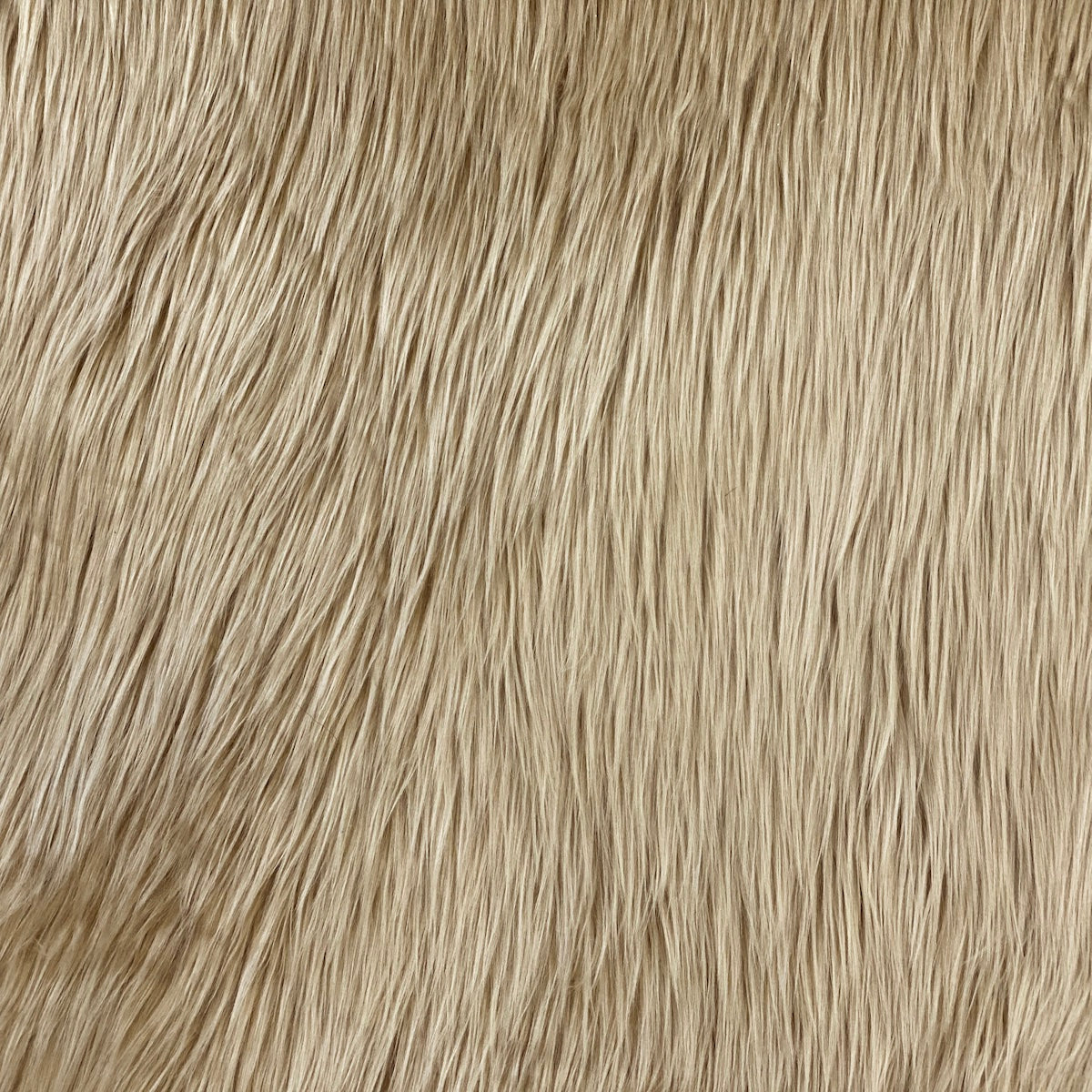 Beige Luxury Long Pile Shaggy Faux Fur Fabric - Fashion Fabrics LLC