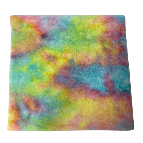 Rainbow Tie Dye Rabbit Soft Plush Short Pile Faux Fur Fabric - Fashion Fabrics LLC