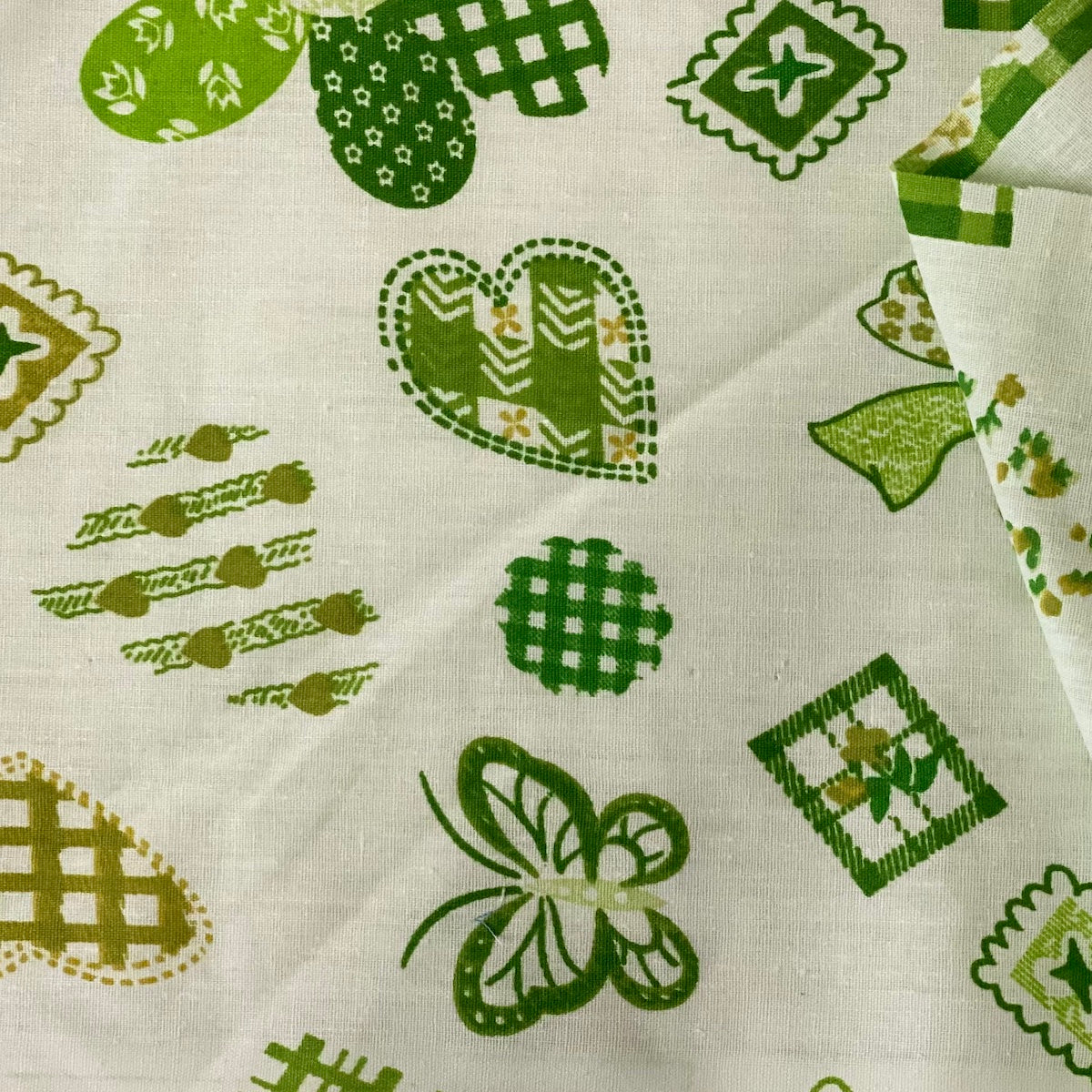 Mint Green Butterfly Print Poly Cotton Fabric - Fashion Fabrics LLC