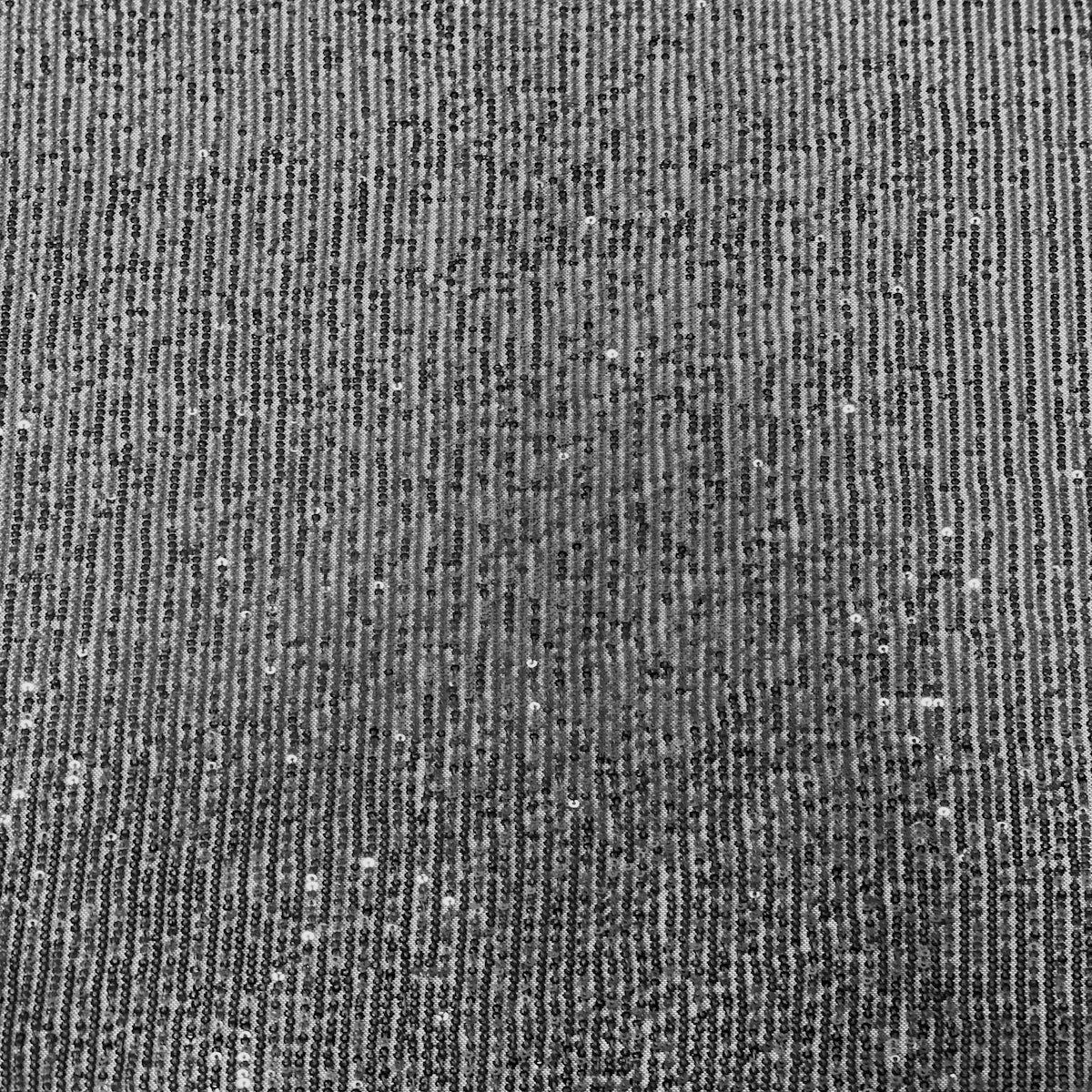 Black Mille Striped Stretch Sequins Lace Fabric - Fashion Fabrics LLC