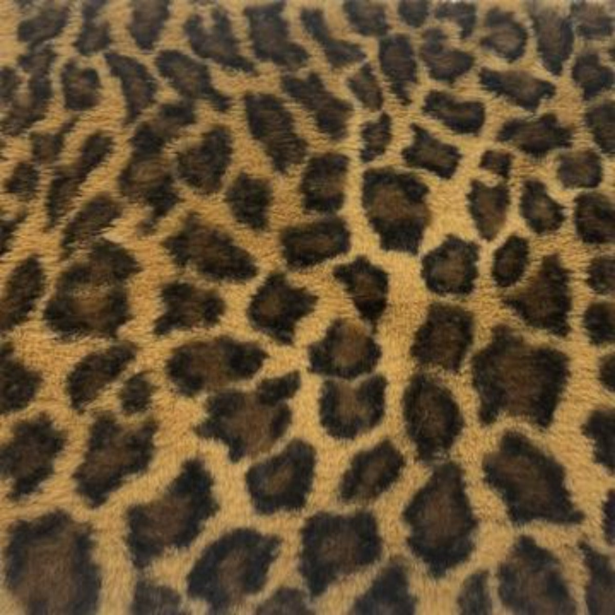 Brown Minky Leopard Faux Fur Fabric - Fashion Fabrics Los Angeles