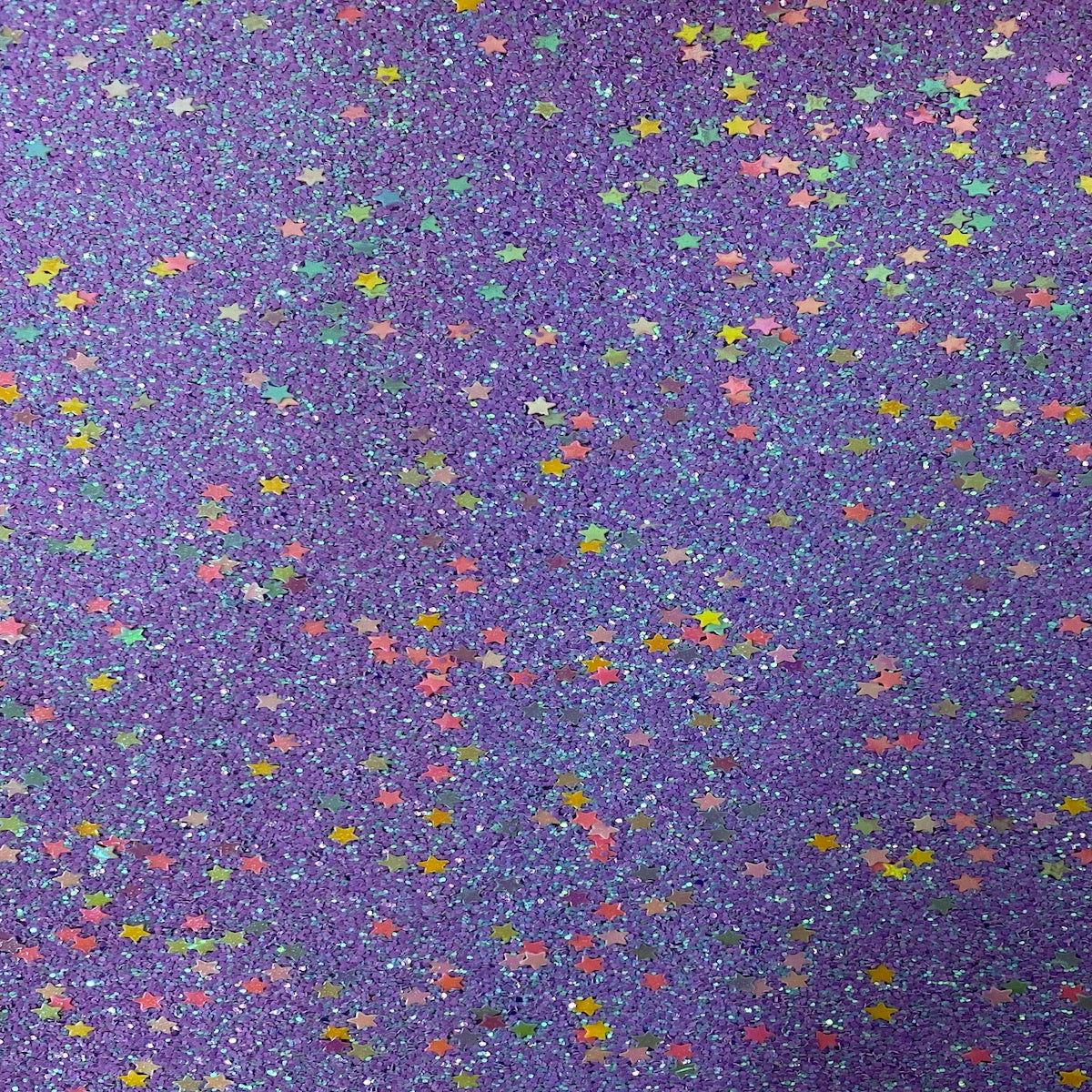 Lavender Iridescent Stardust Glitter Vinyl Fabric - Fashion Fabrics LLC
