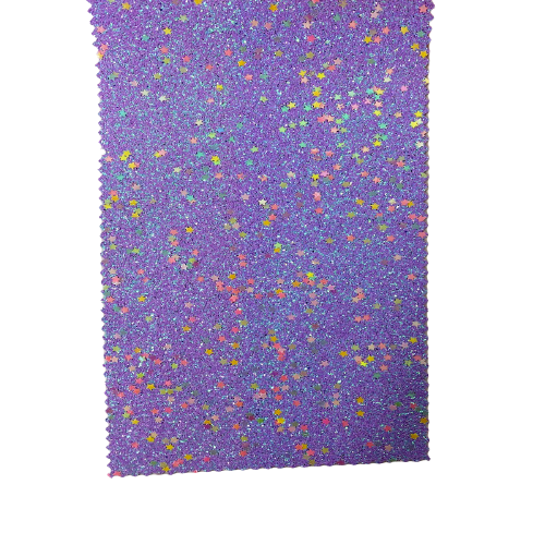 Lavender Iridescent Stardust Glitter Vinyl Fabric - Fashion Fabrics LLC