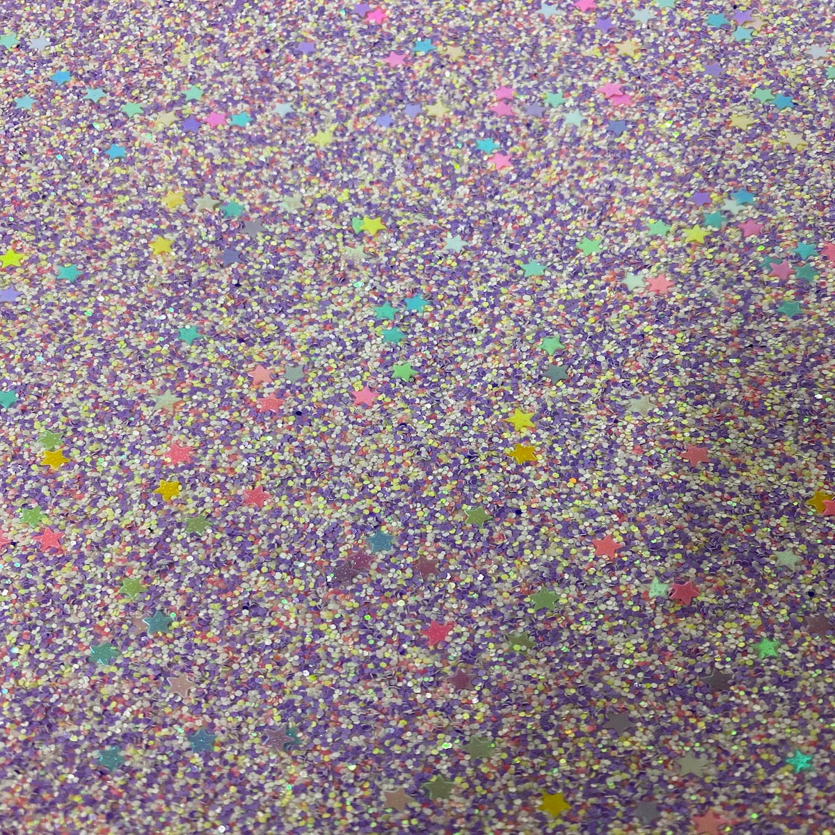 Lavender | White Iridescent Stardust Glitter Vinyl Fabric - Fashion Fabrics LLC