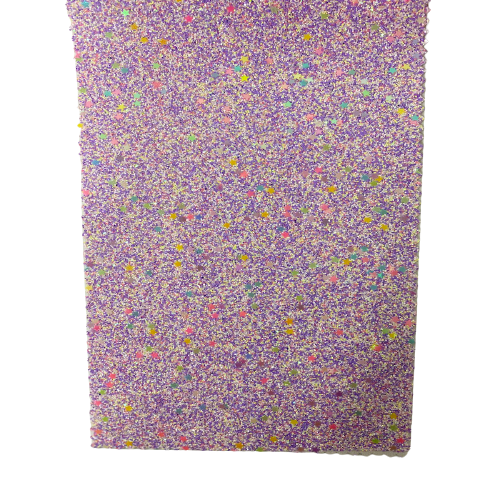 Lavender | White Iridescent Stardust Glitter Vinyl Fabric - Fashion Fabrics LLC