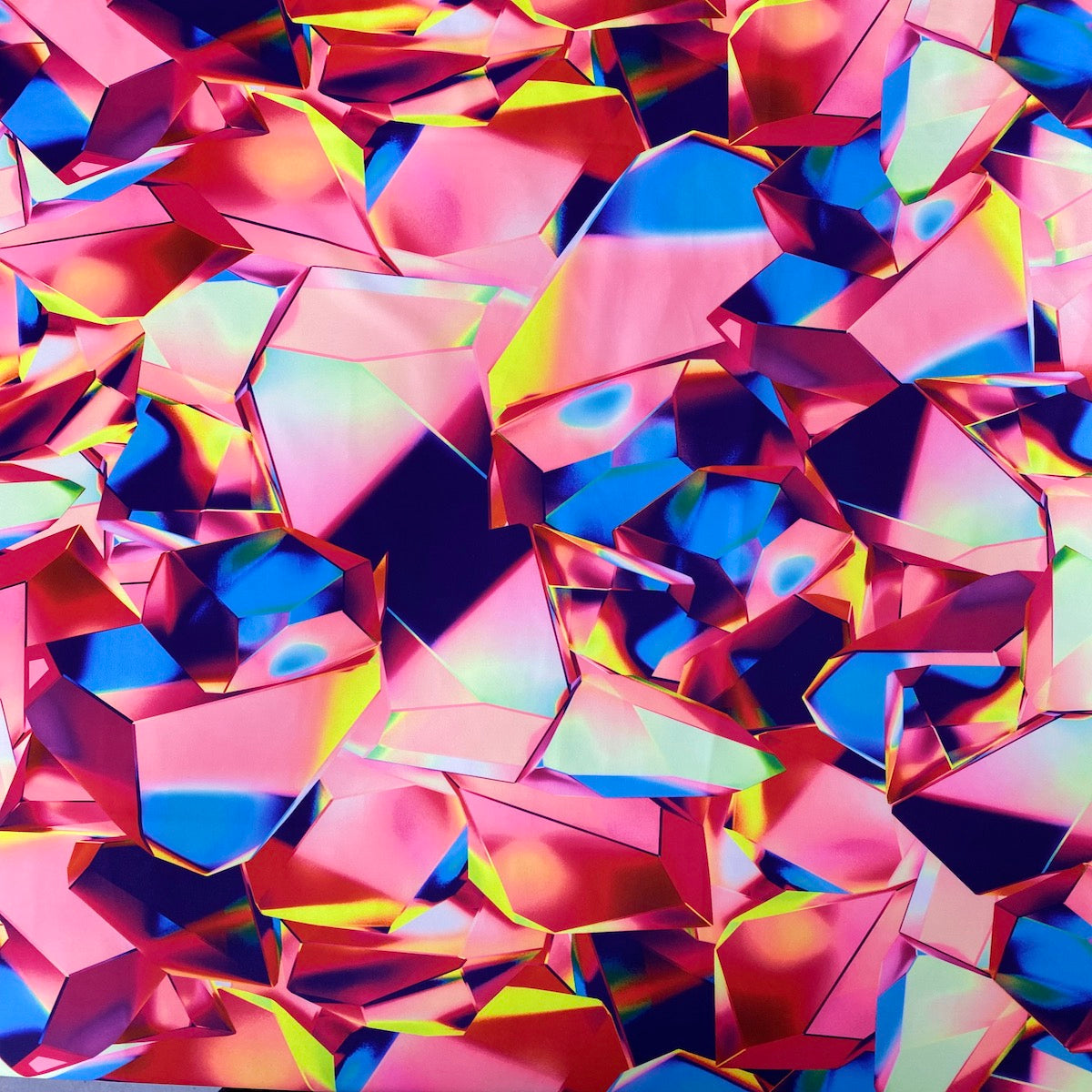 Pink Kaleidoscope Geometric Nylon Spandex Fabric - Fashion Fabrics LLC