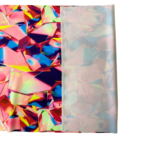 Pink Kaleidoscope Geometric Nylon Spandex Fabric - Fashion Fabrics LLC