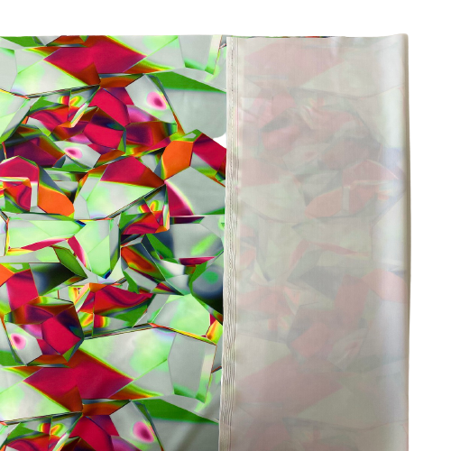 Red Kaleidoscope Geometric Nylon Spandex Fabric - Fashion Fabrics LLC