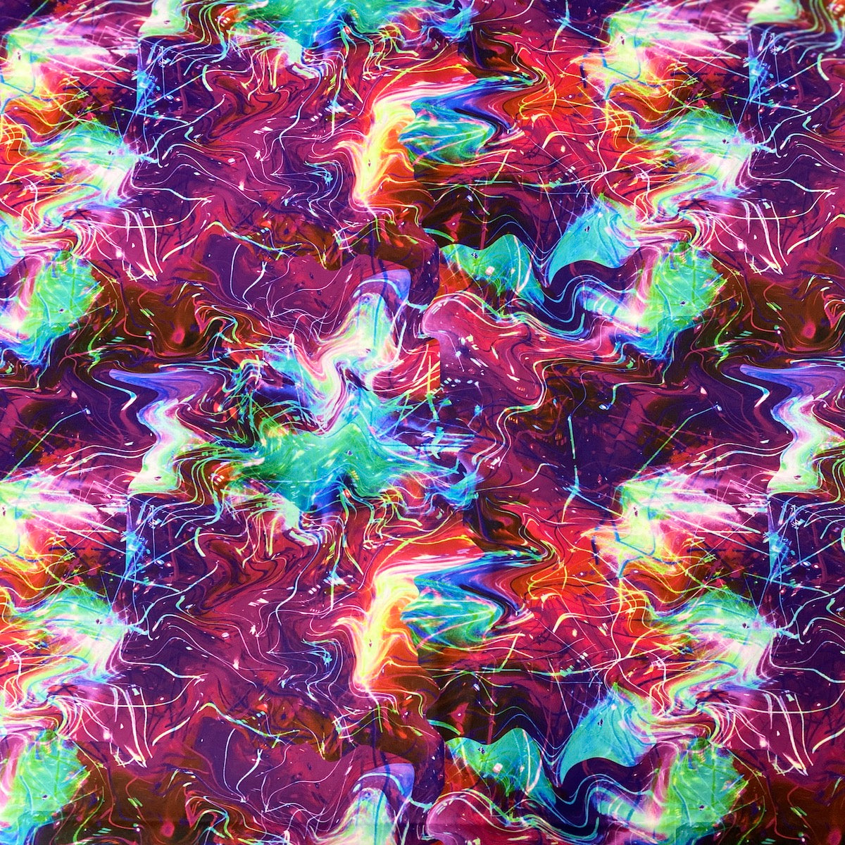 Purple Multicolor Laser Tie Dye Nylon Spandex Fabric - Fashion Fabrics LLC