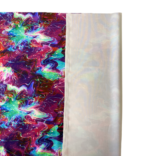 Purple Multicolor Laser Tie Dye Nylon Spandex Fabric - Fashion Fabrics LLC