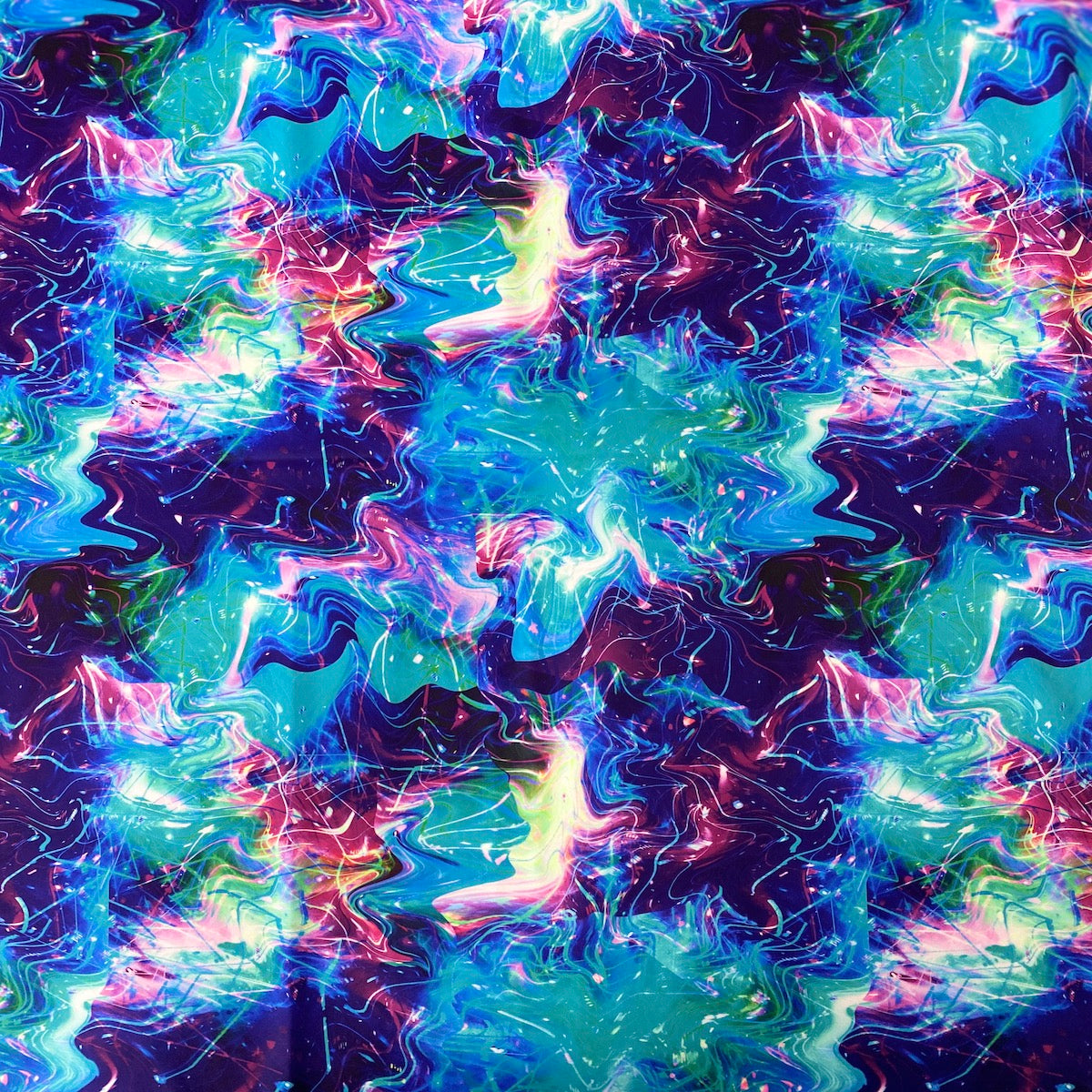 Blue Multicolor Laser Tie Dye Nylon Spandex Fabric - Fashion Fabrics LLC
