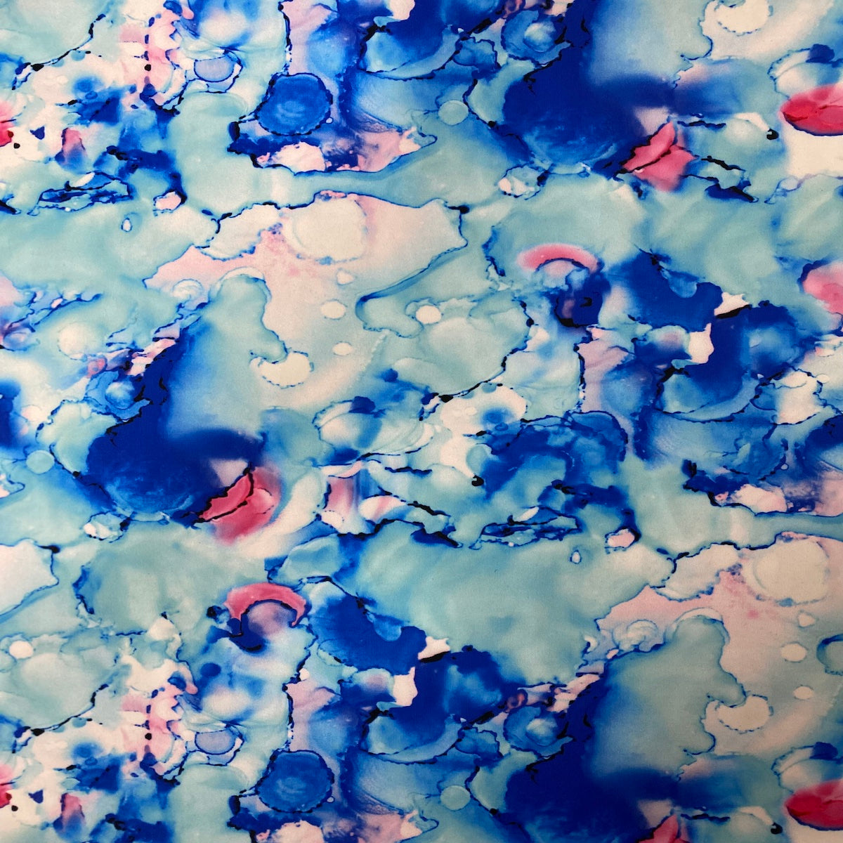 Blue Cloud Tie Dye Nylon Spandex Fabric - Fashion Fabrics LLC