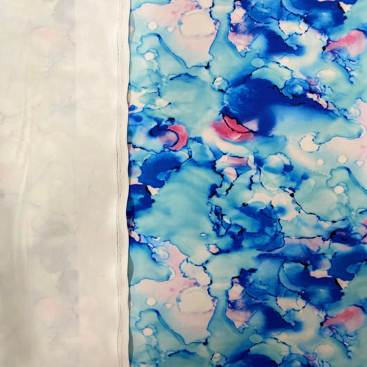 Blue Cloud Tie Dye Nylon Spandex Fabric - Fashion Fabrics LLC