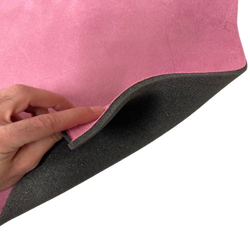 Pink Luxury Stretch Suede Foam Backed Headliner Fabric - Fashion Fabrics LLC