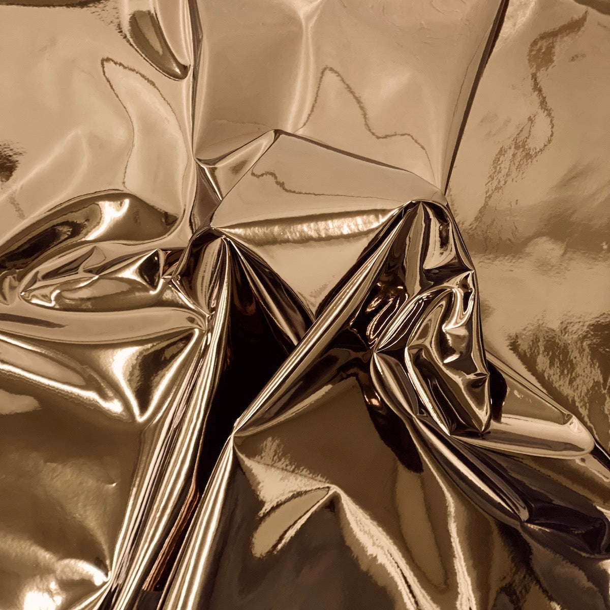Brown Chrome Reflective Mirror Vinyl Fabric - Fashion Fabrics LLC