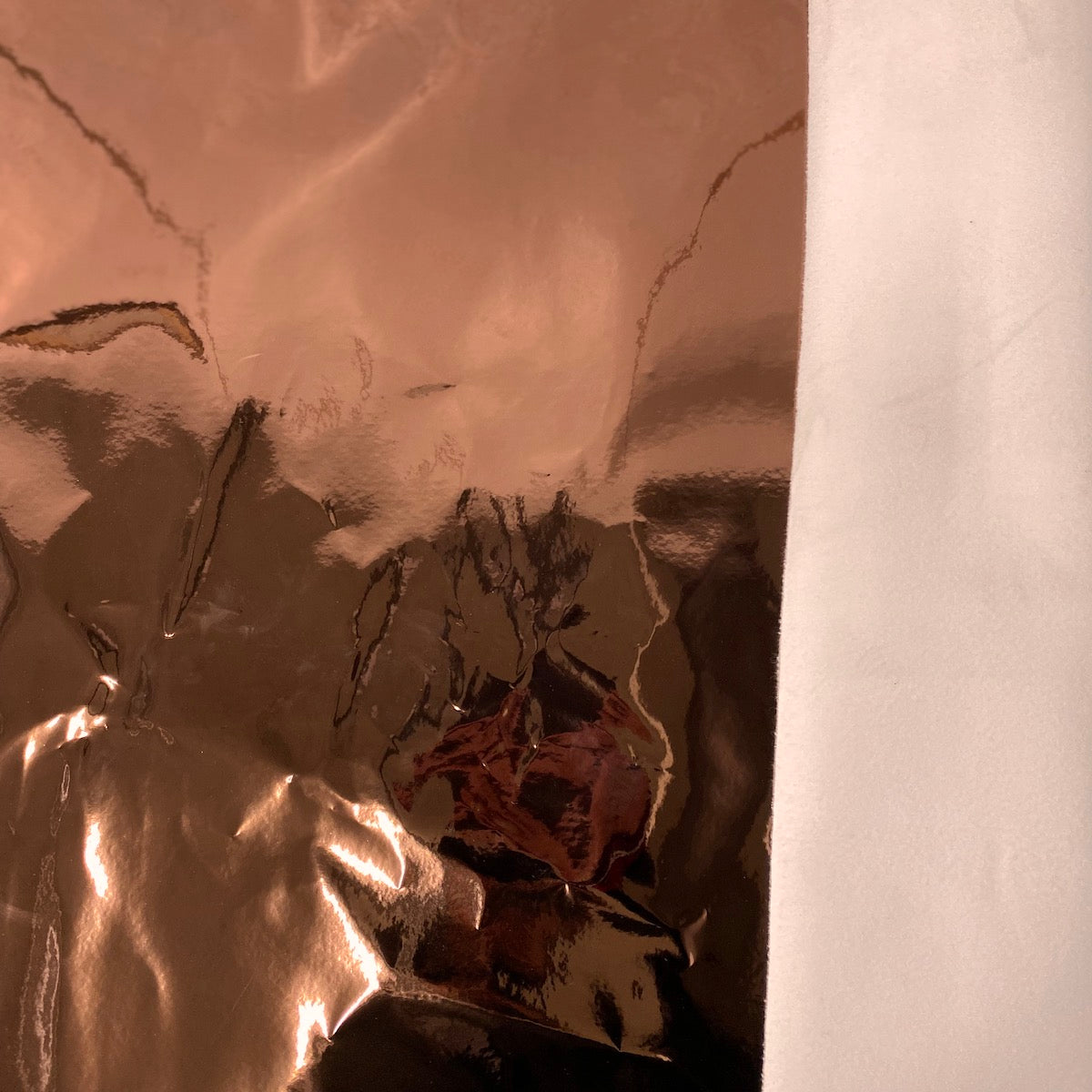 Brown Chrome Reflective Mirror Vinyl Fabric - Fashion Fabrics LLC