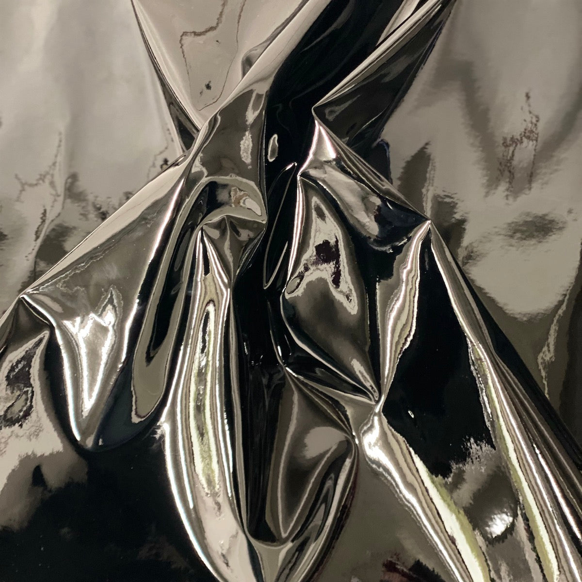 Black Chrome Reflective Mirror Vinyl Fabric - Fashion Fabrics LLC