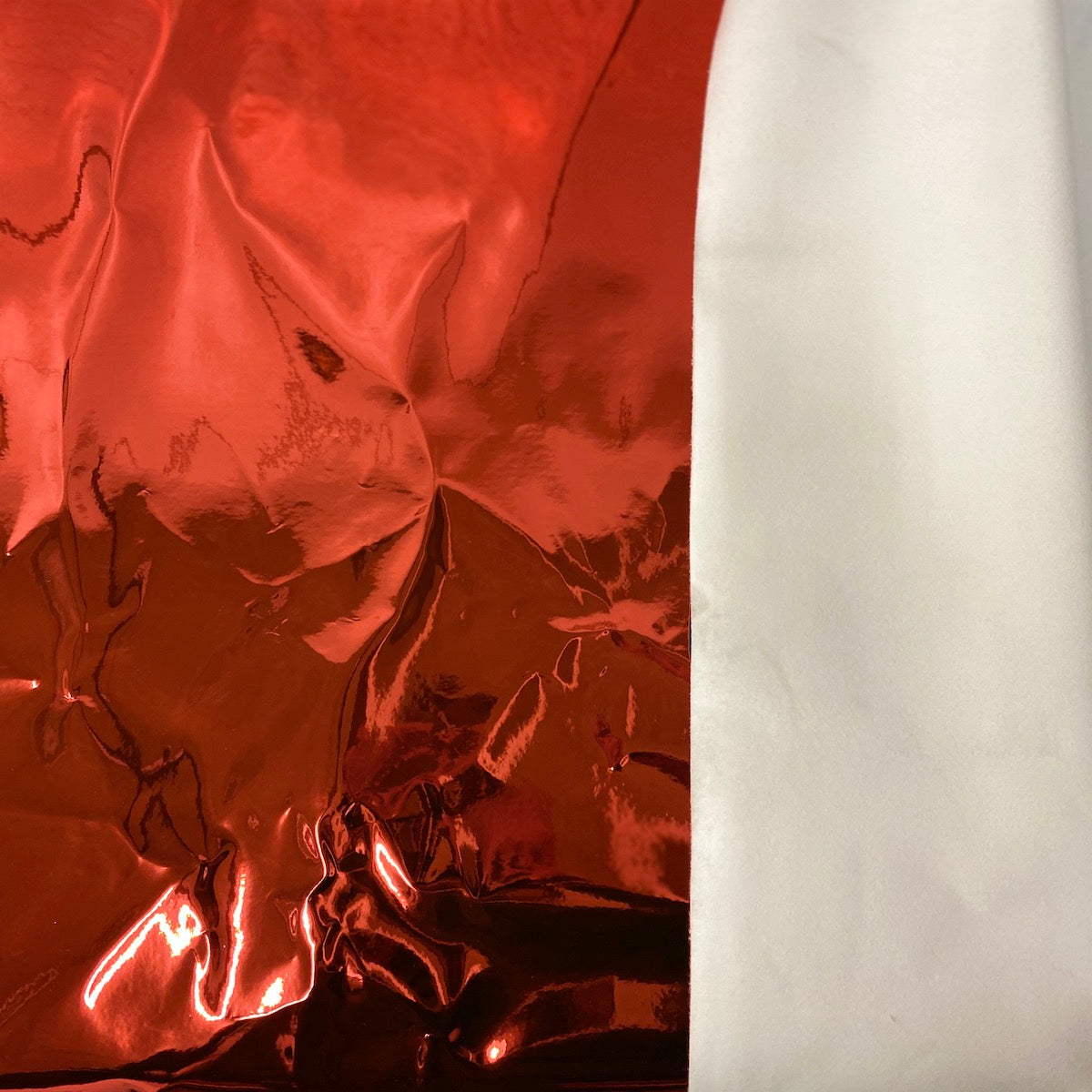 Red Chrome Reflective Mirror Vinyl Fabric - Fashion Fabrics LLC