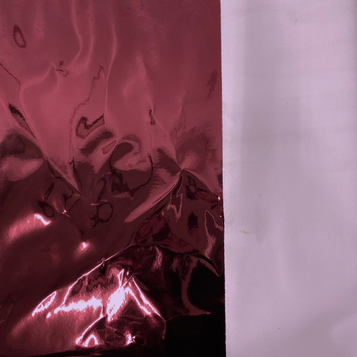 Burgundy Chrome Reflective Mirror Vinyl Fabric - Fashion Fabrics LLC