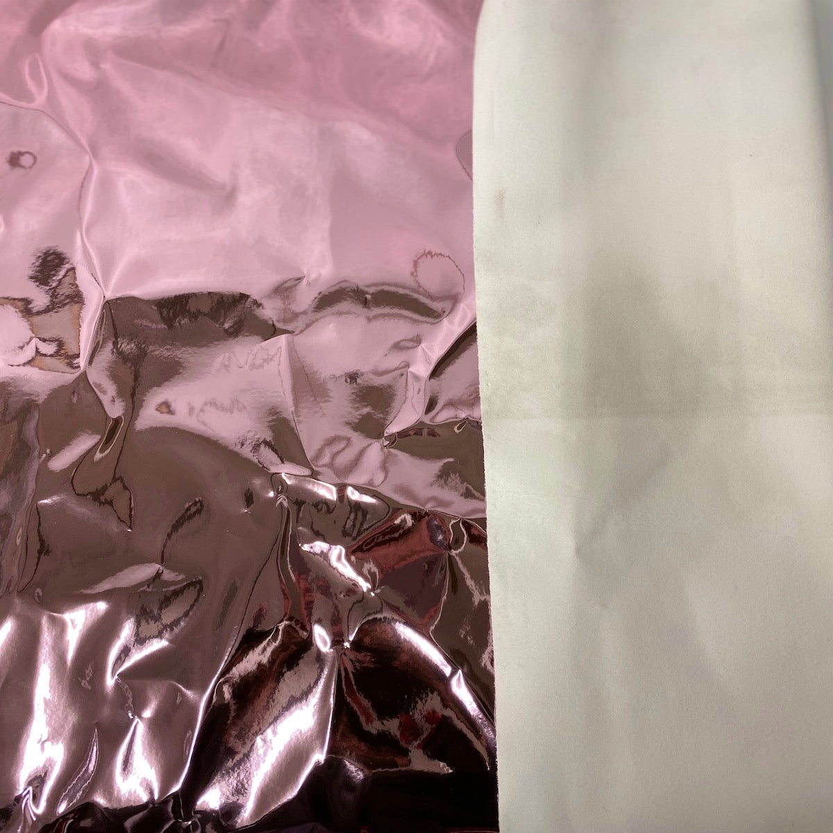 Pink Chrome Reflective Mirror Vinyl Fabric - Fashion Fabrics LLC