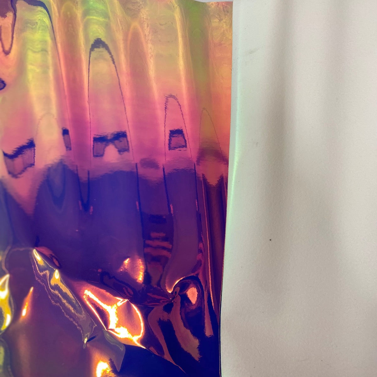 Lavender Iridescent Chrome Reflective Mirror Vinyl Fabric - Fashion Fabrics LLC