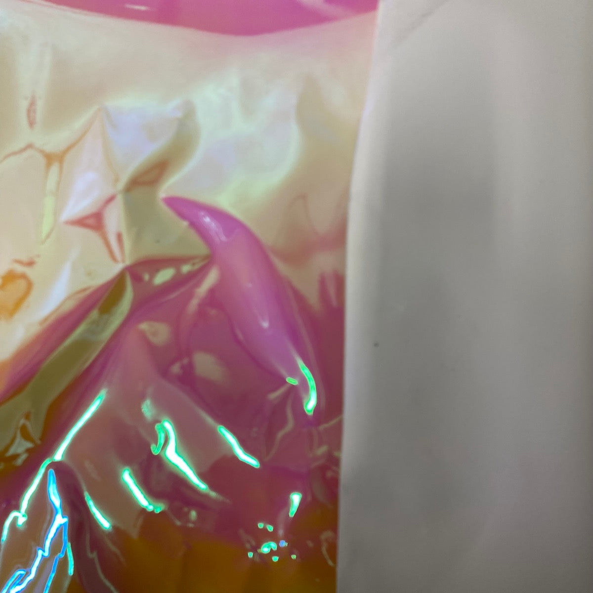 Yellow Iridescent Chrome Reflective Mirror Vinyl Fabric - Fashion Fabrics LLC