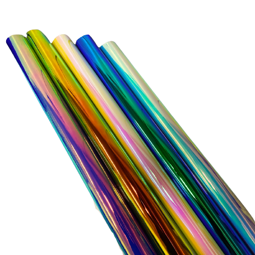 Lavender Iridescent Chrome Reflective Mirror Vinyl Fabric - Fashion Fabrics LLC