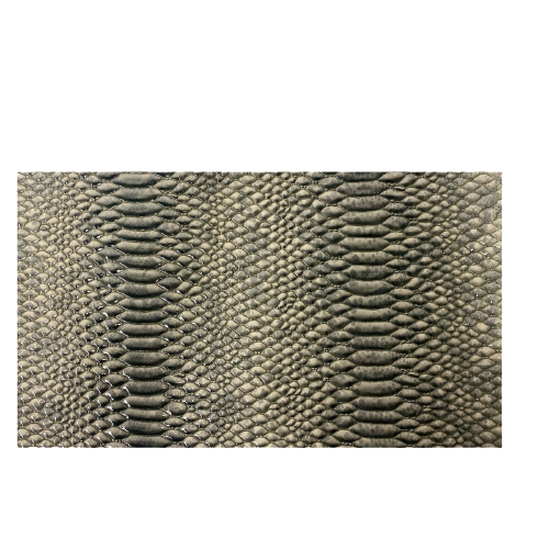 Gray Culebra Patent 3D Embossed Snakeskin Vinyl Fabric - Fashion Fabrics LLC