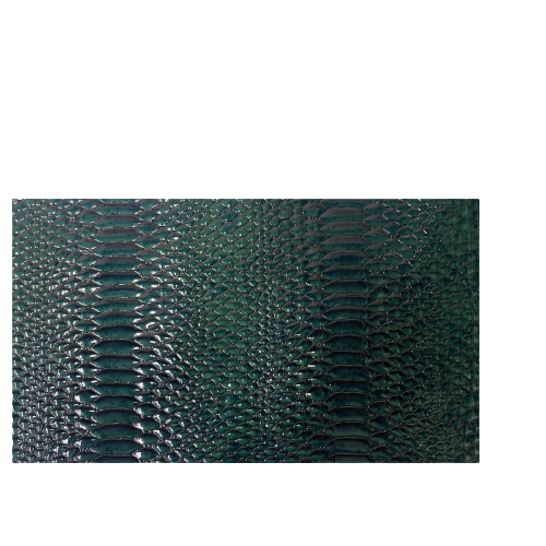 Hunter Green Culebra Patent 3D Embossed Snakeskin Vinyl Fabric - Fashion Fabrics LLC