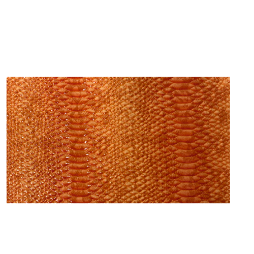 Orange Culebra Patent 3D Embossed Snakeskin Vinyl Fabric - Fashion Fabrics LLC