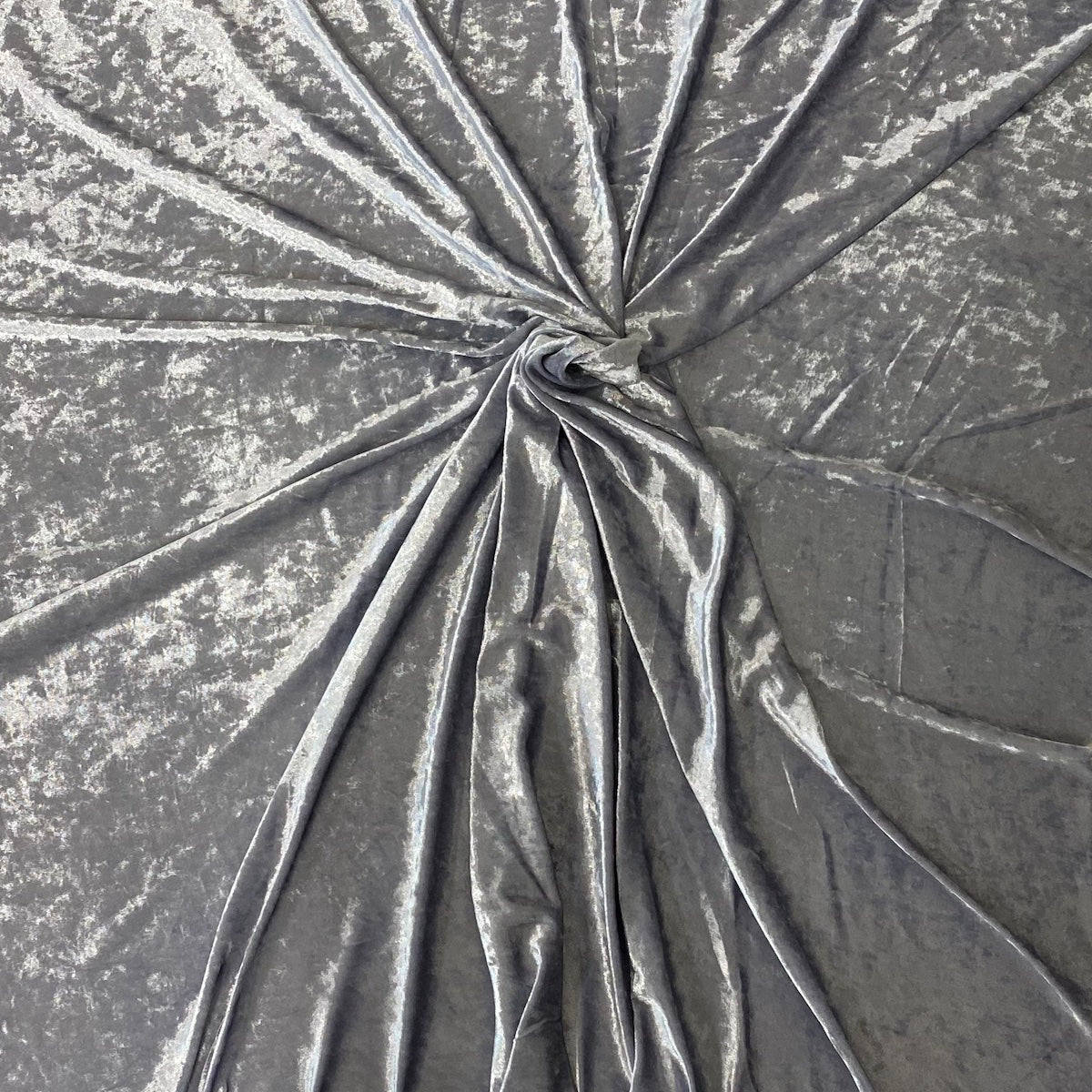 Light Silver Crushed Stretch Velvet Fabric - Fashion Fabrics LLC