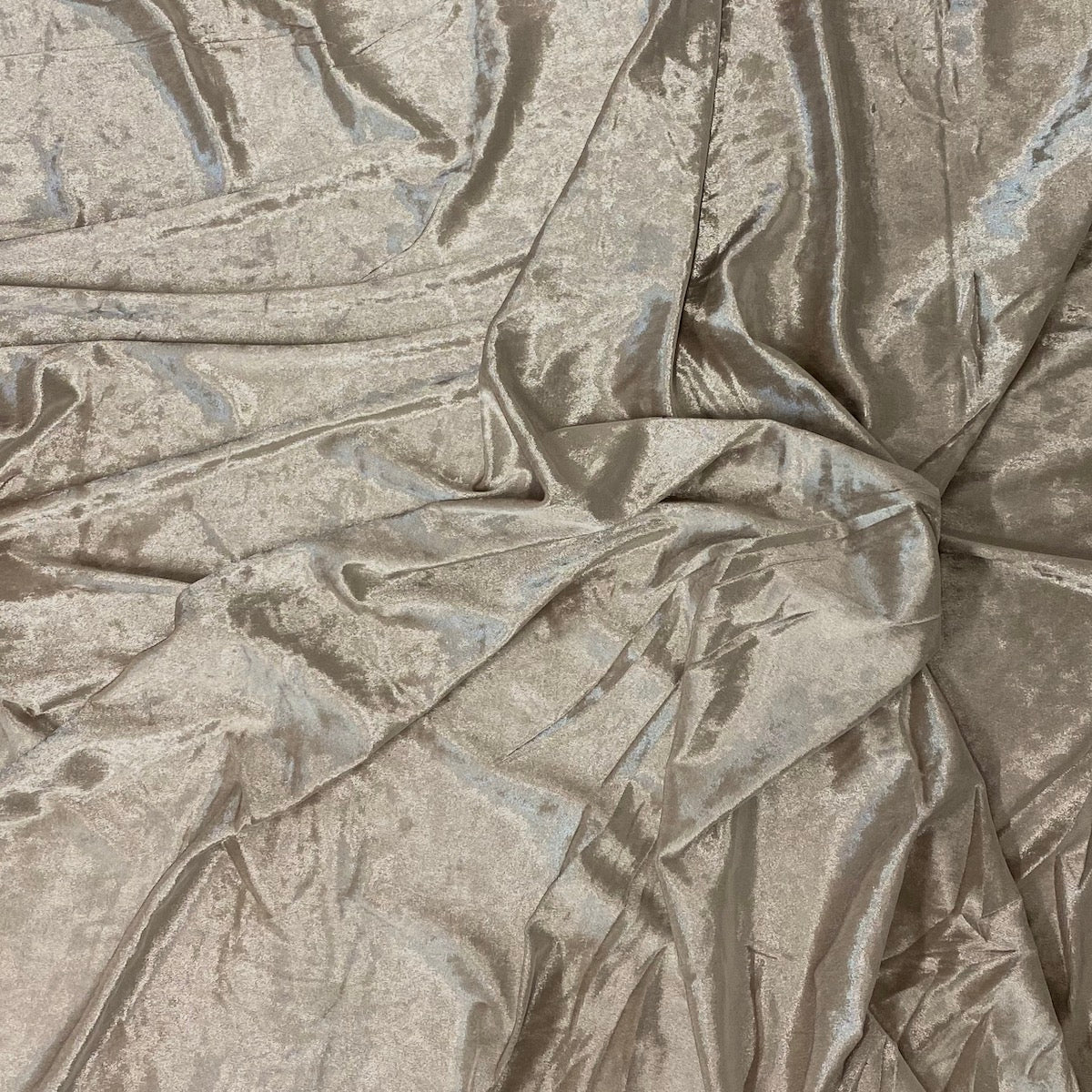 Bone Gray Crushed Stretch Velvet Fabric - Fashion Fabrics LLC