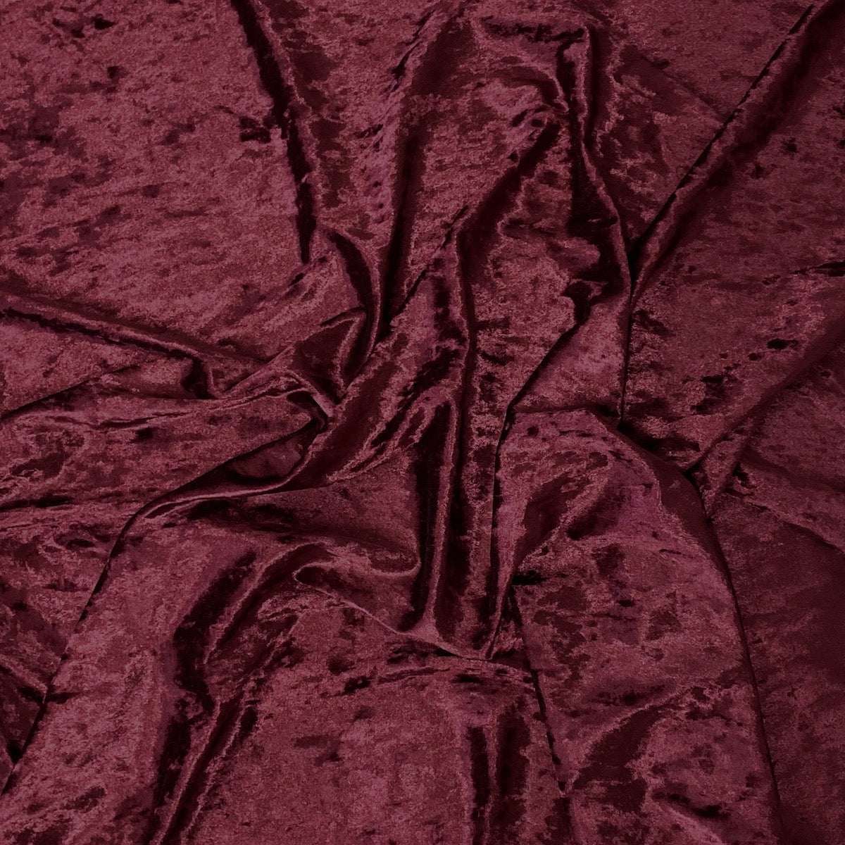 Burgundy Crushed Stretch Velvet Fabric - Fashion Fabrics LLC