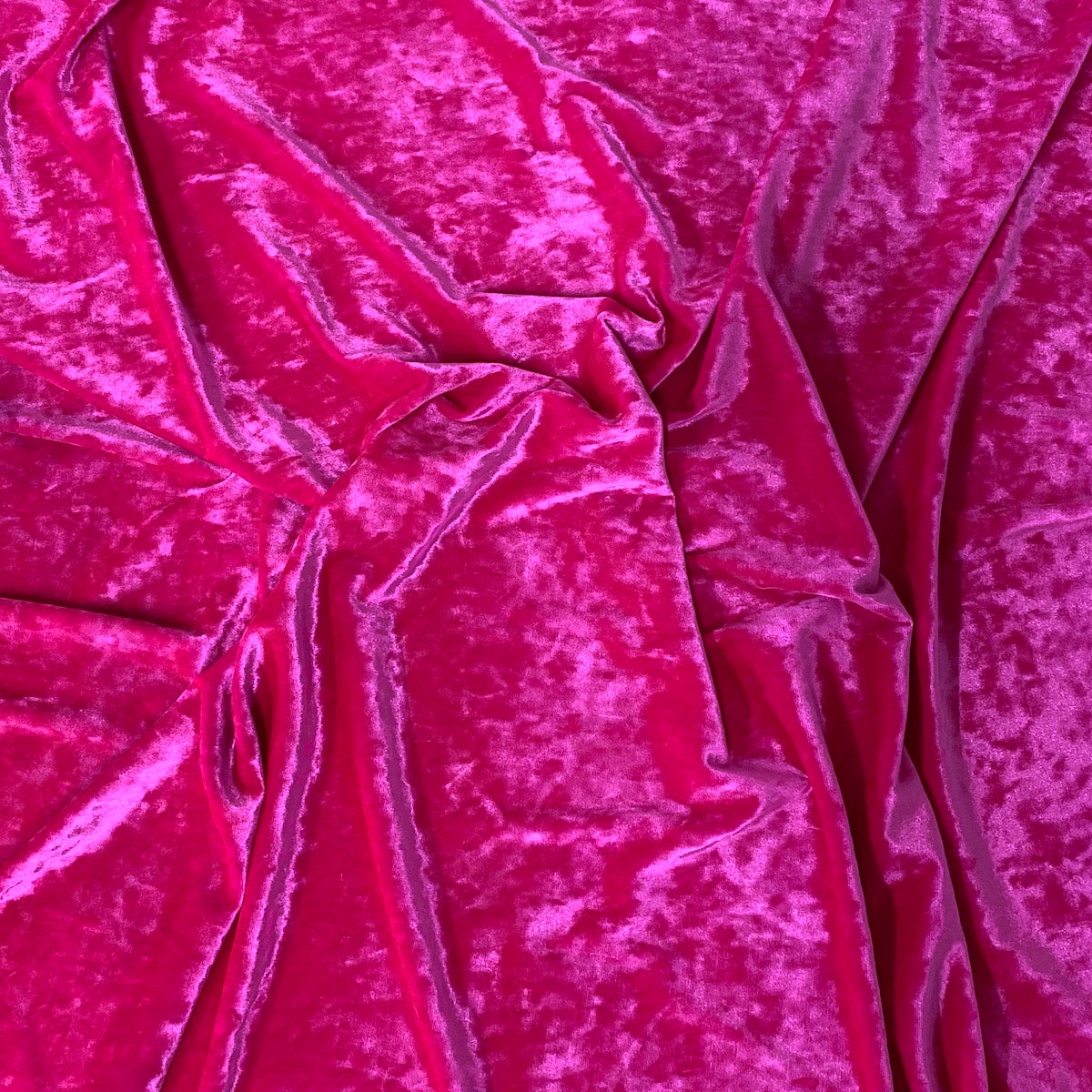 Hot Pink Crushed Stretch Velvet Fabric - Fashion Fabrics LLC