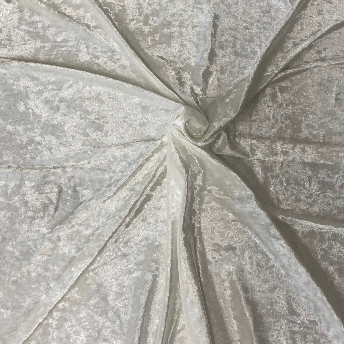 White Crushed Stretch Velvet Fabric - Fashion Fabrics LLC