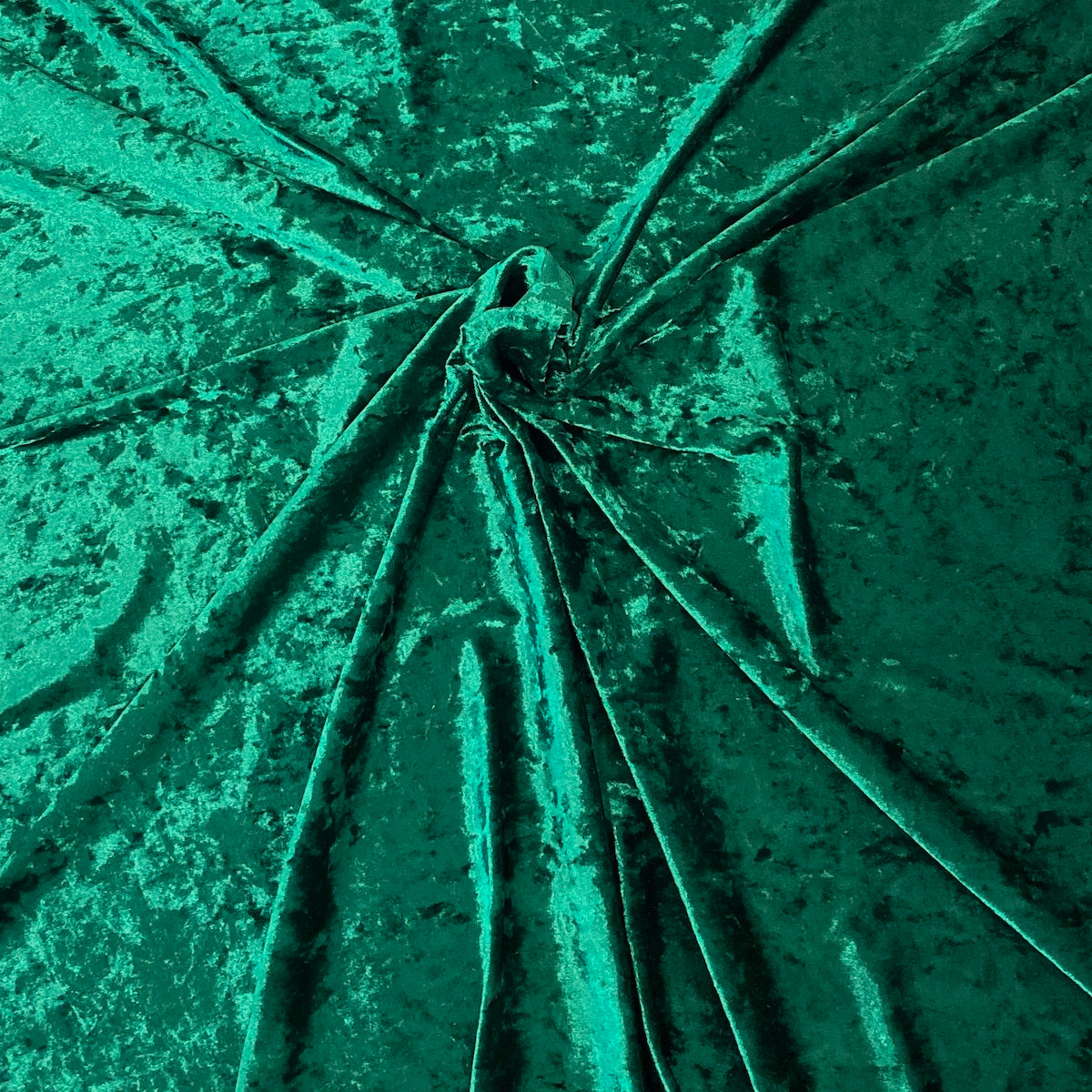 Emerald Green Crushed Stretch Velvet Fabric - Fashion Fabrics LLC