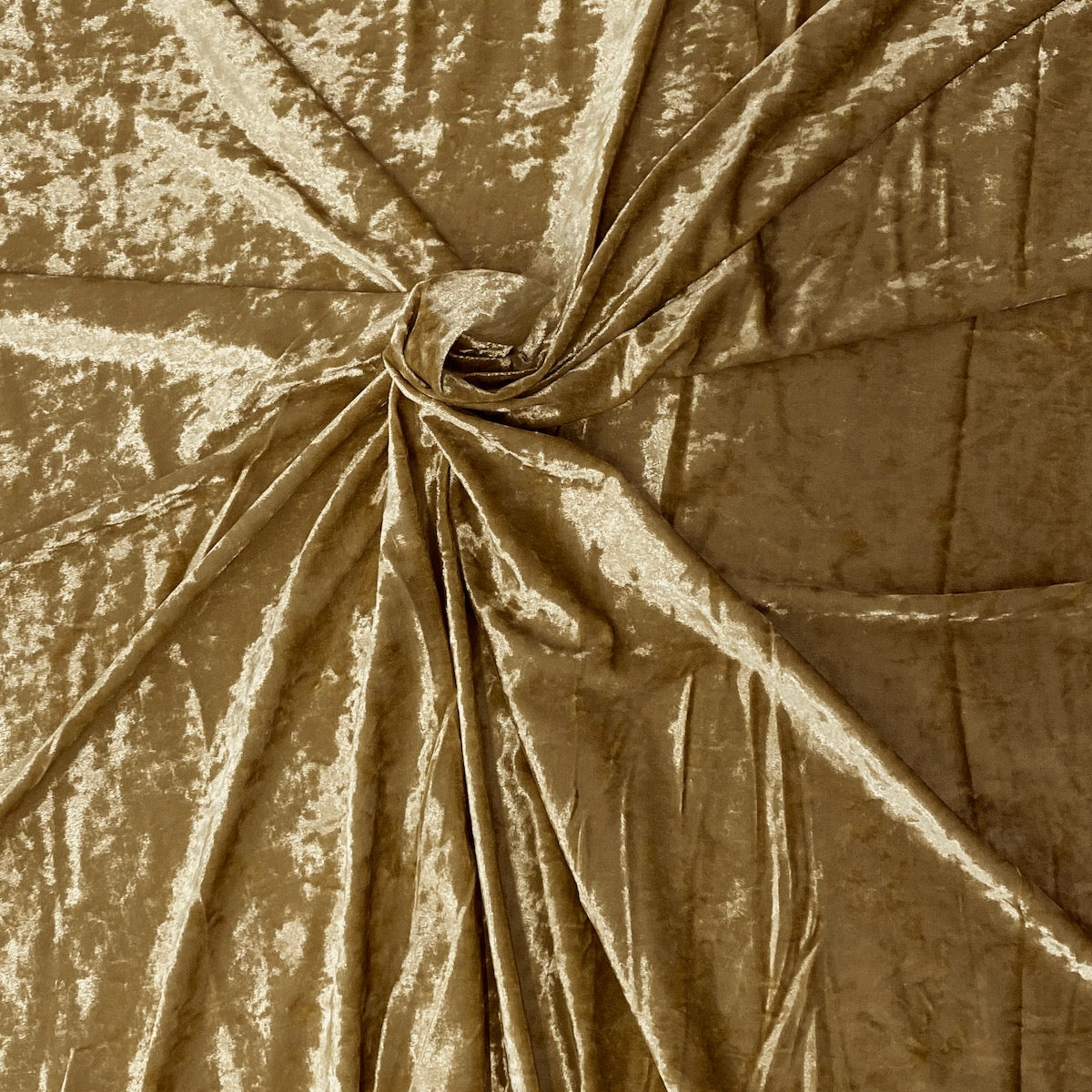 Gold Crushed Stretch Velvet Fabric - Fashion Fabrics LLC