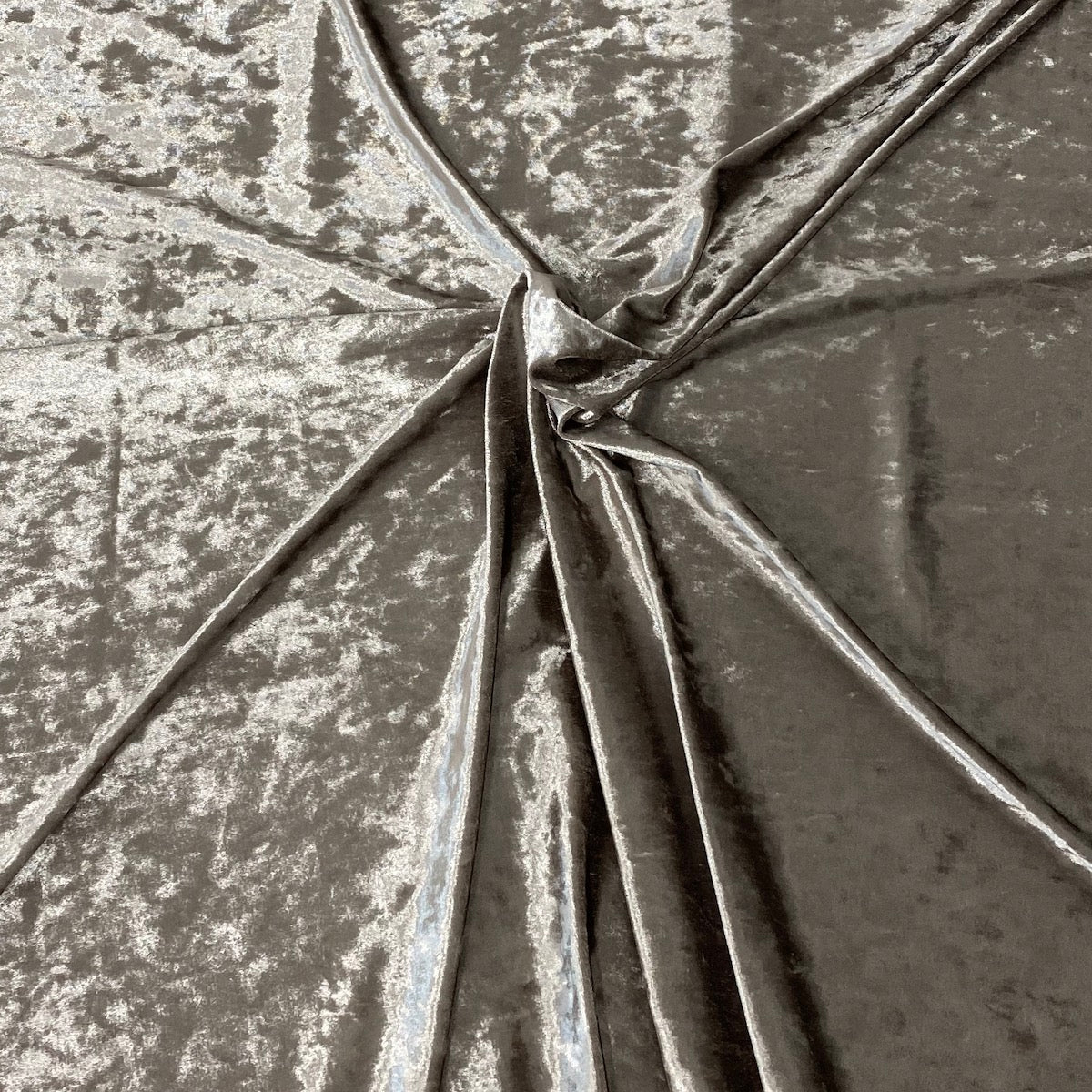 Graphite Gray Crushed Stretch Velvet Fabric - Fashion Fabrics LLC