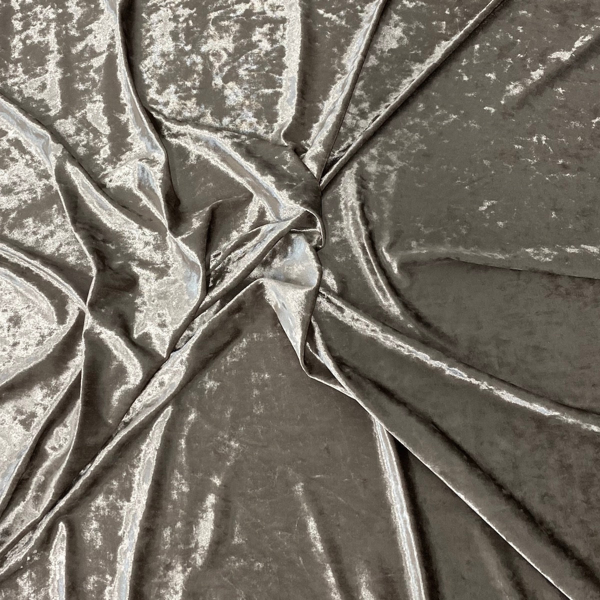 Graphite Gray Crushed Stretch Velvet Fabric - Fashion Fabrics LLC