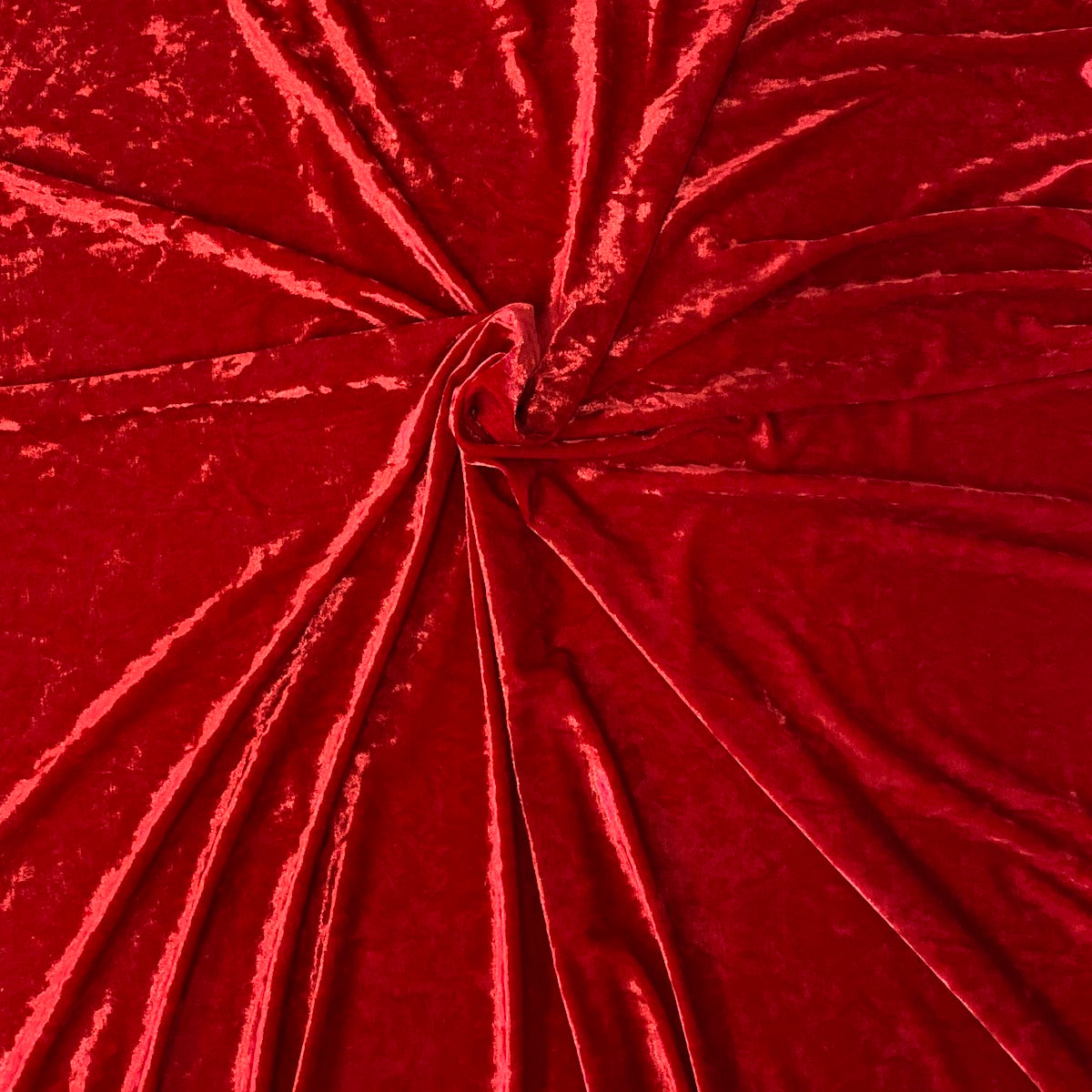 Red Crushed Stretch Velvet Fabric - Fashion Fabrics LLC