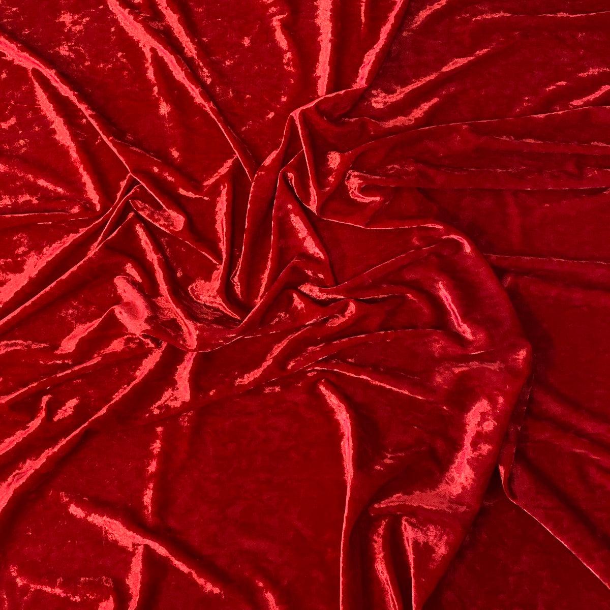 Red Crushed Stretch Velvet Fabric - Fashion Fabrics LLC