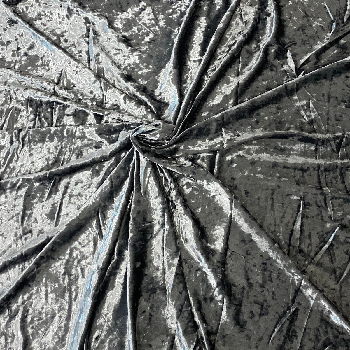 Charcoal Gray Crushed Stretch Velvet Fabric - Fashion Fabrics LLC