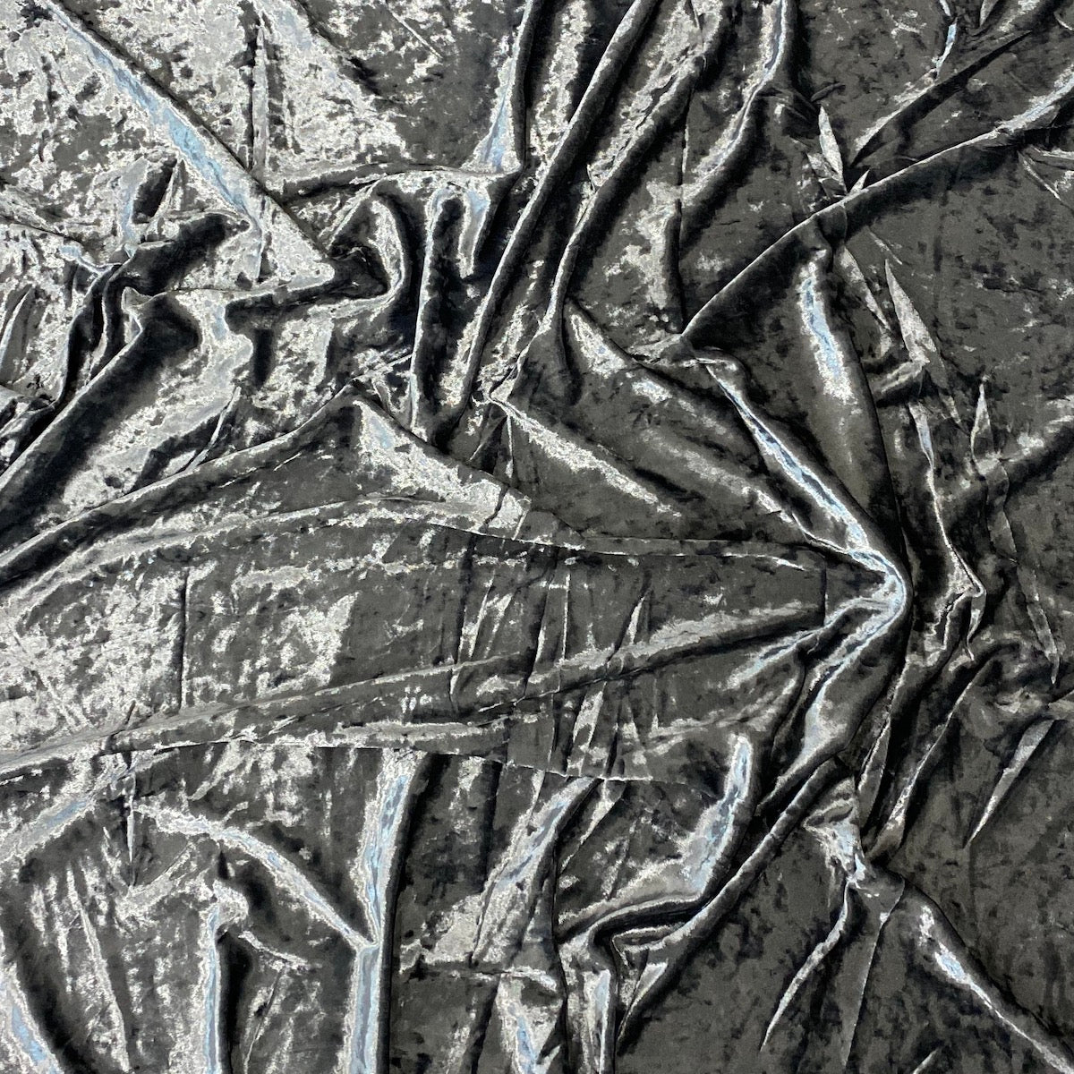 Charcoal Gray Crushed Stretch Velvet Fabric - Fashion Fabrics LLC
