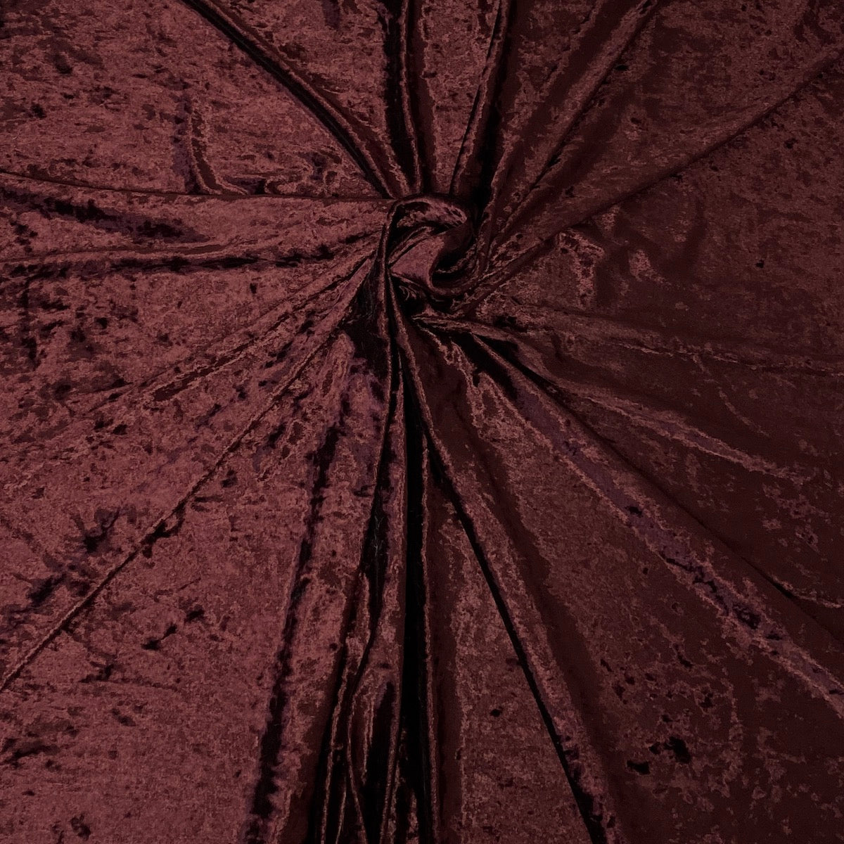 Dark Burgundy Crushed Stretch Velvet Fabric - Fashion Fabrics LLC